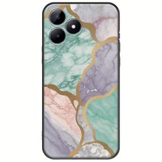 The Marble Collection - Pastel Realme C53 Black TPU (Μαύρη Σιλικόνη)