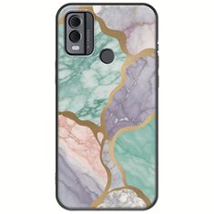 The Marble Collection - Pastel Nokia C22 Black TPU (Μαύρη Σιλικόνη)