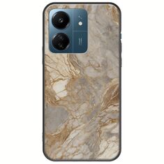 The Marble Collection - Natural Xiaomi Poco C65 Black TPU (Μαύρη Σιλικόνη)