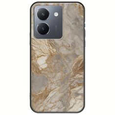 The Marble Collection - Natural Vivo Y36 4G / 5G Black TPU (Μαύρη Σιλικόνη)