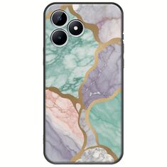 The Marble Collection - Pastel Realme Note 50 Black TPU (Μαύρη Σιλικόνη)