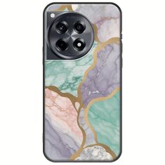 The Marble Collection - Pastel OnePlus 12R 5G Black TPU (Μαύρη Σιλικόνη)