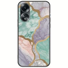The Marble Collection - Pastel Oppo A78 5G Black TPU (Μαύρη Σιλικόνη)