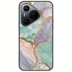 The Marble Collection - Pastel Huawei Pura 70 Black TPU (Μαύρη Σιλικόνη)