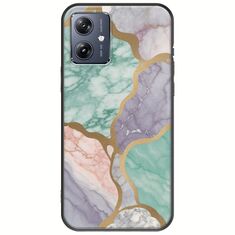 The Marble Collection - Pastel Motorola Moto G54 5G Black TPU (Μαύρη Σιλικόνη)