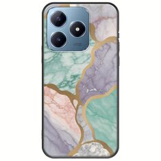 The Marble Collection - Pastel Realme C63 Black TPU (Μαύρη Σιλικόνη)