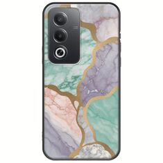 The Marble Collection - Pastel Oppo A80 5G Black TPU (Μαύρη Σιλικόνη)