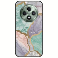 The Marble Collection - Pastel Oppo Reno 12 F 5G Black TPU (Μαύρη Σιλικόνη)