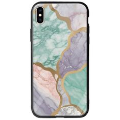 The Marble Collection - Pastel iPhone X / XS Groove TPU (Tempered Glass και TPU)