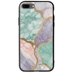 The Marble Collection - Pastel iPhone 7 Plus Groove TPU (Tempered Glass και TPU)