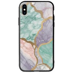 The Marble Collection - Pastel iPhone XS Max Groove TPU (Tempered Glass και TPU)