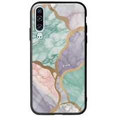 The Marble Collection - Pastel Huawei P30 Groove TPU (Tempered Glass και TPU)