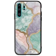 The Marble Collection - Pastel Huawei P30 Pro Groove TPU (Tempered Glass και TPU)