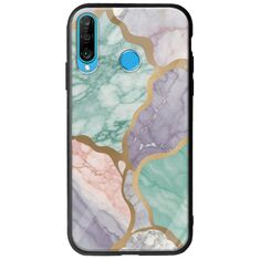 The Marble Collection - Pastel Huawei P30 Lite Groove TPU (Tempered Glass και TPU)