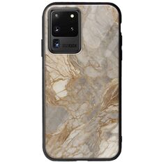 The Marble Collection - Natural Samsung Galaxy S20 Ultra Groove TPU (Tempered Glass και TPU)