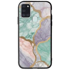 The Marble Collection - Pastel Samsung Galaxy A21s Groove TPU (Tempered Glass και TPU)