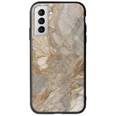 The Marble Collection - Natural Samsung Galaxy S21 Plus Groove TPU (Tempered Glass και TPU)