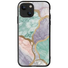 The Marble Collection - Pastel iPhone 13 mini Groove TPU (Tempered Glass και TPU)