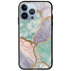 The Marble Collection - Pastel iPhone 13 Pro Groove TPU (Tempered Glass και TPU)