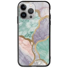 The Marble Collection - Pastel iPhone 13 Pro Max Groove TPU (Tempered Glass και TPU)