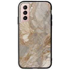 The Marble Collection - Natural Samsung Galaxy S22 Groove TPU (Tempered Glass και TPU)