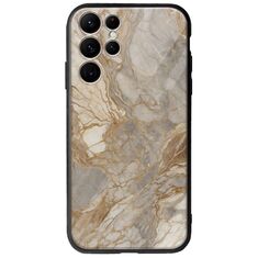The Marble Collection - Natural Samsung Galaxy S22 Ultra Groove TPU (Tempered Glass και TPU)