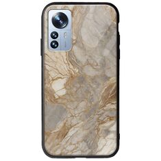 The Marble Collection - Natural Xiaomi 12 Pro Groove TPU (Tempered Glass και TPU)
