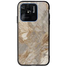 The Marble Collection - Natural Xiaomi Redmi 10C Groove TPU (Tempered Glass και TPU)