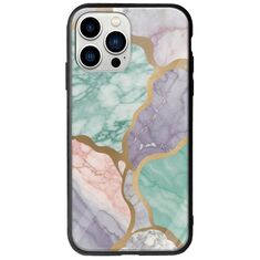 The Marble Collection - Pastel iPhone 14 Pro Groove TPU (Tempered Glass και TPU)