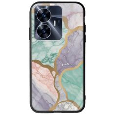 The Marble Collection - Pastel Realme C55 Groove TPU (Tempered Glass και TPU)