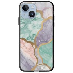 The Marble Collection - Pastel iPhone 15 Groove TPU (Tempered Glass και TPU)
