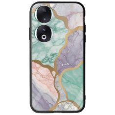 The Marble Collection - Pastel Honor 90 5G Groove TPU (Tempered Glass και TPU)