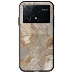 The Marble Collection - Natural Xiaomi Poco X6 Pro 5G Groove TPU (Tempered Glass και TPU)