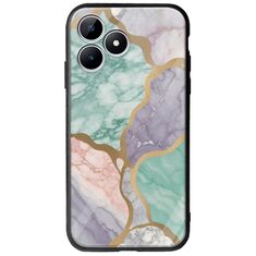 The Marble Collection - Pastel Realme Note 50 Groove TPU (Tempered Glass και TPU)