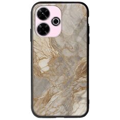 The Marble Collection - Natural Xiaomi Poco M6 4G Groove TPU (Tempered Glass και TPU)