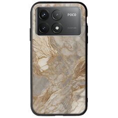 The Marble Collection - Natural Xiaomi Poco F6 Pro 5G Groove TPU (Tempered Glass και TPU)