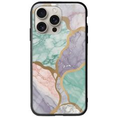 The Marble Collection - Pastel iPhone 16 Pro Groove TPU (Tempered Glass και TPU)