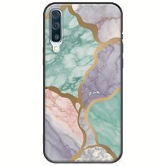 The Marble Collection - Pastel Samsung Galaxy A50 Black TPU (Μαύρη Σιλικόνη)