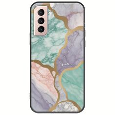 The Marble Collection - Pastel Samsung Galaxy S21 Black TPU (Μαύρη Σιλικόνη)