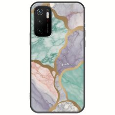 The Marble Collection - Pastel Xiaomi Poco M3 Pro 5G Black TPU (Μαύρη Σιλικόνη)