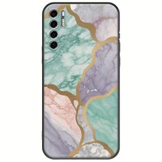 The Marble Collection - Pastel TCL 20S / 20 5G / 20L / 20L+ Black TPU (Μαύρη Σιλικόνη)