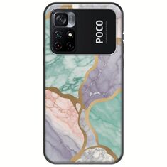 The Marble Collection - Pastel Xiaomi Poco M4 Pro 4G Black TPU (Μαύρη Σιλικόνη)