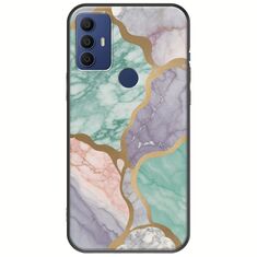 The Marble Collection - Pastel TCL 305 / 306 / 30E / 30SE Black TPU (Μαύρη Σιλικόνη)