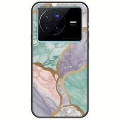 The Marble Collection - Pastel Vivo X80 Black TPU (Μαύρη Σιλικόνη)