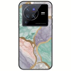 The Marble Collection - Pastel Vivo X80 Pro Black TPU (Μαύρη Σιλικόνη)