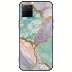 The Marble Collection - Pastel Vivo Y21s Black TPU (Μαύρη Σιλικόνη)