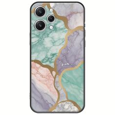 The Marble Collection - Pastel Xiaomi Redmi 12 Black TPU (Μαύρη Σιλικόνη)