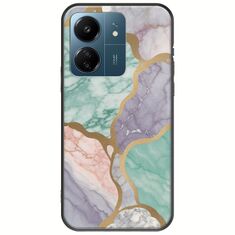 The Marble Collection - Pastel Xiaomi Poco C65 Black TPU (Μαύρη Σιλικόνη)