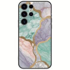 The Marble Collection - Pastel Samsung Galaxy S24 Ultra 5G Black TPU (Μαύρη Σιλικόνη)