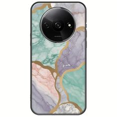 The Marble Collection - Pastel Xiaomi Redmi A3 Black TPU (Μαύρη Σιλικόνη)